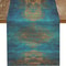 Elegant Dark Blue Woven Table Runner For Dining Kitchen Decor 0