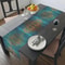 Elegant Dark Blue Woven Table Runner For Dining Kitchen Decor 1