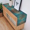 Elegant Dark Blue Woven Table Runner For Dining Kitchen Decor 2