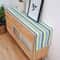 Vintage Blue Yellow Linen Table Runner Farmhouse Striped Design For Dining Kitchen 4