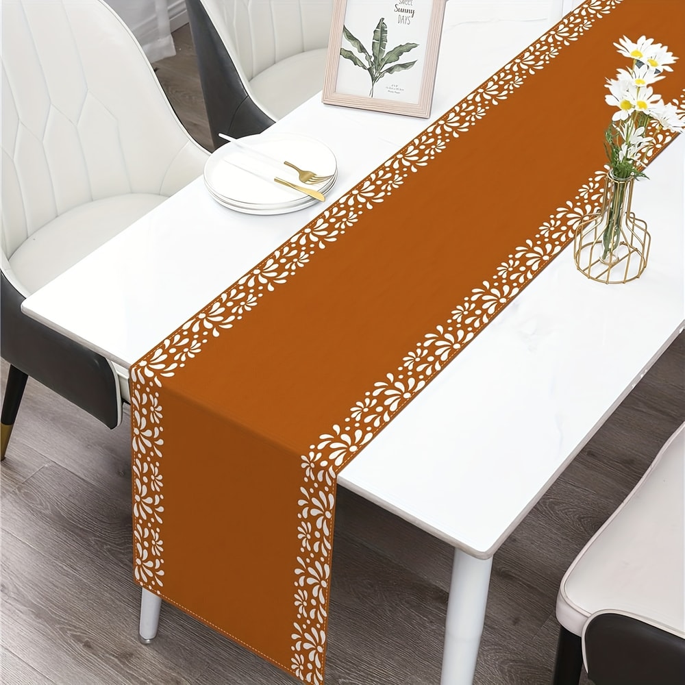 Mexican Table Runner With Dia De Los Muertos Floral Fiesta Decor 2