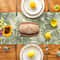 Green Leaf Linen Table Runner For Kitchen Dining Wedding Decor 2