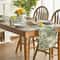 Green Leaf Linen Table Runner For Kitchen Dining Wedding Decor 3