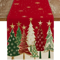 christmas tablecloth rectangular red tree holiday dining table cover