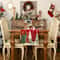 Christmas Tablecloth Rectangular Red Tree Holiday Dining Table Cover 1