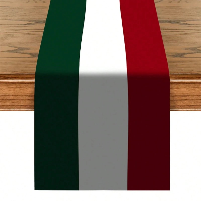 Classic Italian Striped Table Runner Tricolor Party Home Decor 0