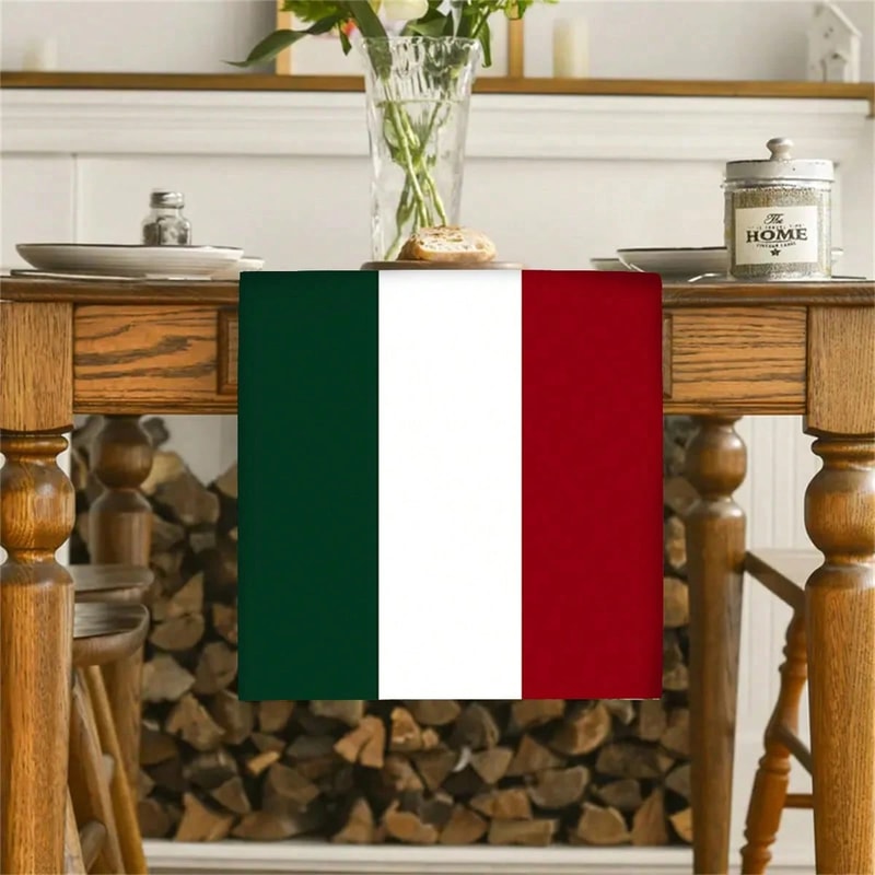 Classic Italian Striped Table Runner Tricolor Party Home Decor 2
