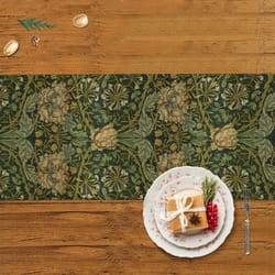 vintage floral table runner with william morris design farmhouse table decor for indoor & outdoor tables