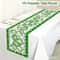 Premium Green Clover St Patricks Day Table Runner Shamrock Table Decor for Holiday & Spring Dining