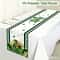Premium Green Clover St Patricks Day Table Runner Shamrock Table Decor for Holiday & Spring Dining