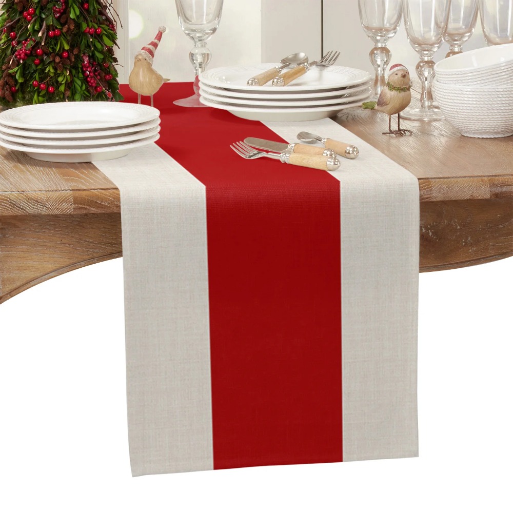 Elegant Red Table Runner for Weddings Christmas Dining Decor