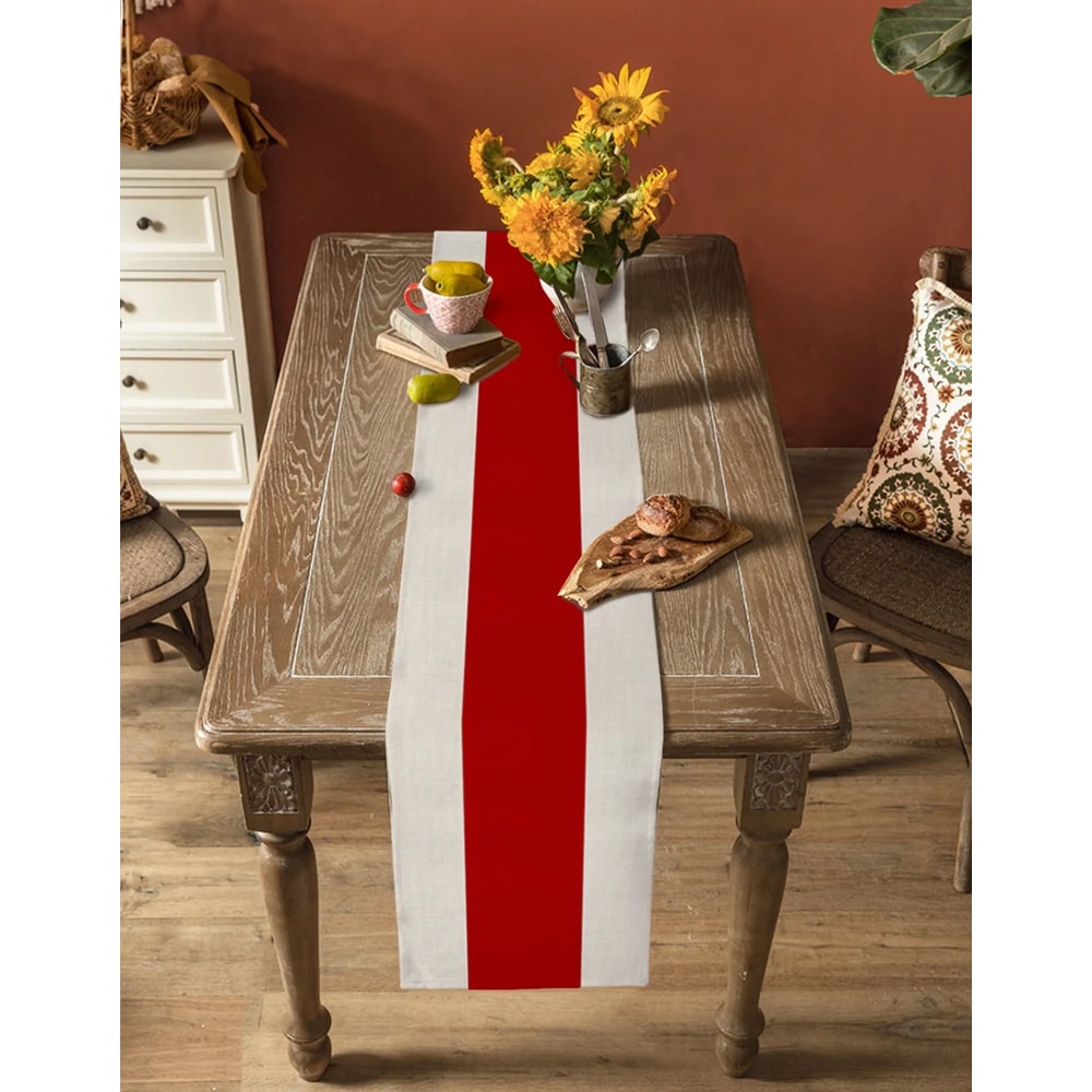 Elegant Red Table Runner for Weddings Christmas Dining Decor