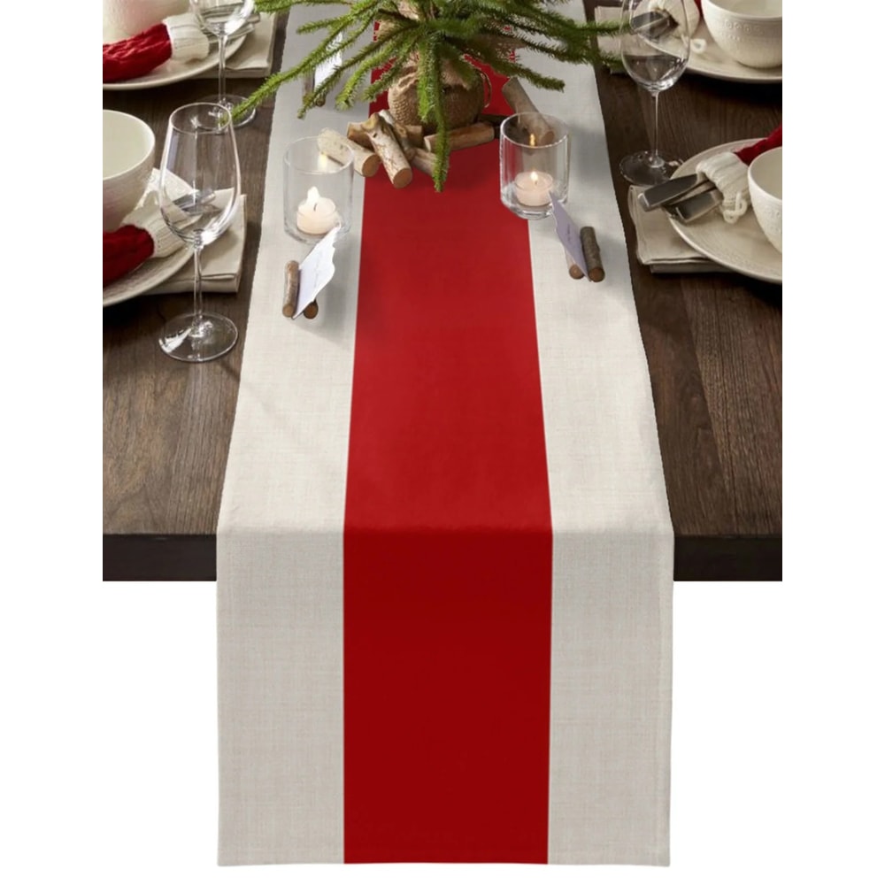 Elegant Red Table Runner for Weddings Christmas Dining Decor
