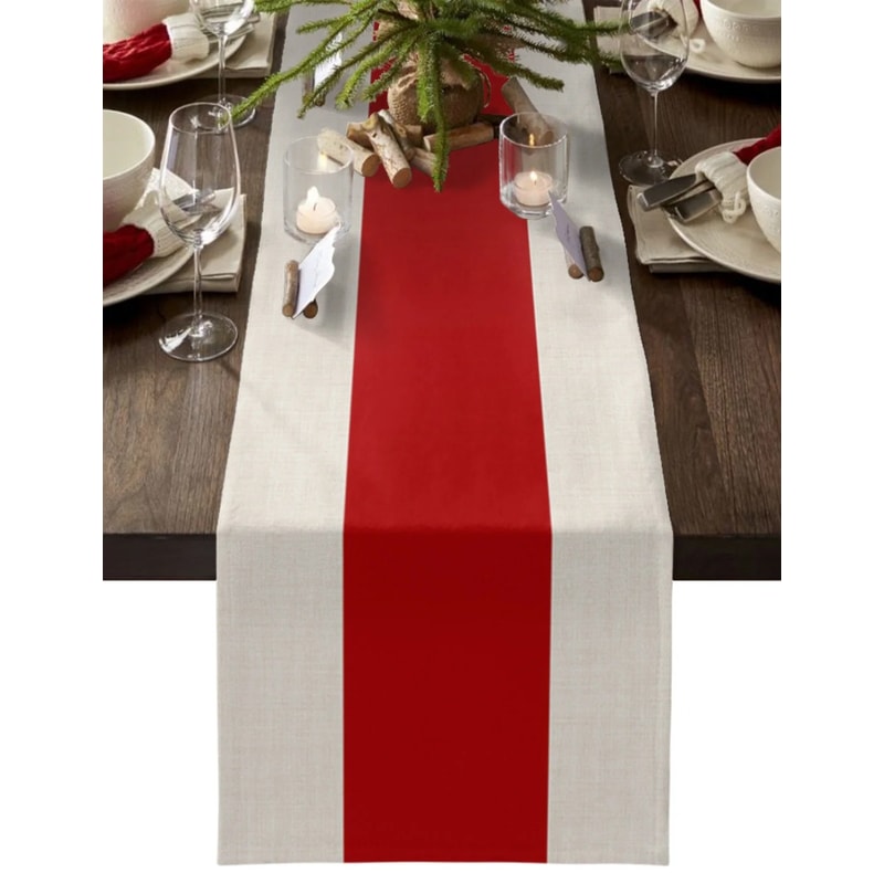 Elegant Red Table Runner for Weddings Christmas Dining Decor