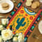 Mexican Cactus Floral Table Runner for Fiesta Kitchen and Coffee Table Decor