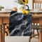 Gray Marble Texture Washable Linen Table Runner For Dining Room Decor 4