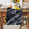 Gray Marble Texture Washable Linen Table Runner For Dining Room Decor 4