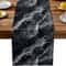 Gray Marble Texture Washable Linen Table Runner For Dining Room Decor 5