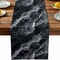 Gray Marble Texture Washable Linen Table Runner For Dining Room Decor 5