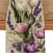 Elegant Pastel Floral Spring Table Runner Watercolor Tulip & Lavender Dining Table Decor