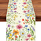 Spring & Summer Linen Floral Table Runner Elegant Floral Table Runner for Weddings, Parties & Home