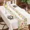 Spring & Summer Linen Floral Table Runner Elegant Floral Table Runner for Weddings, Parties & Home