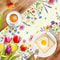 Spring & Summer Linen Floral Table Runner Elegant Floral Table Runner for Weddings, Parties & Home