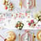 Spring Floral Table Runner With Butterfly Wildflower Design For Weddings Home Decor 1