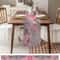Pink Marble Linen Table Runner for Modern Dining & Event Decor