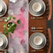 Pink Marble Linen Table Runner for Modern Dining & Event Decor