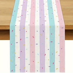 ice cream theme table runner for kids birthday baby shower dessert table decor