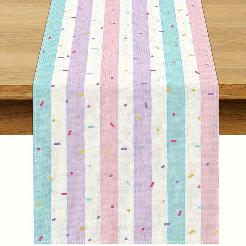 Ice Cream Theme Table Runner For Kids Birthday Baby Shower Dessert Table Decor 4