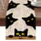 Whimsical Black Cat Linen Table Runner For Holiday Everyday Dining Decor 0