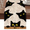 Whimsical Black Cat Linen Table Runner For Holiday Everyday Dining Decor 0