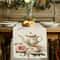 Retro British Table Runner With Delicate Tea Sets Pink Rose Pattern Elegant Home Party Decor 1