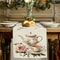 Retro British Table Runner With Delicate Tea Sets Pink Rose Pattern Elegant Home Party Decor 1