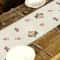 Retro British Table Runner With Delicate Tea Sets Pink Rose Pattern Elegant Home Party Decor 3