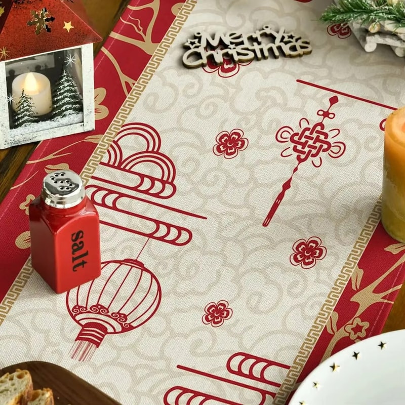 Red Dragon Chinese Table Runner For Festive Dining And Traditional Home Decor 2