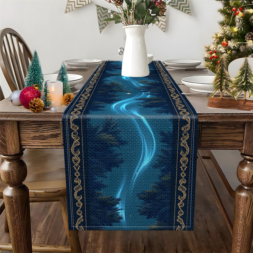 Starry Forest Table Runner For Fantasy Party Decor And AuroraInspired Home Styling 1