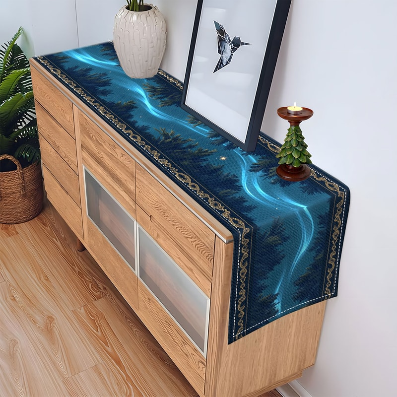 Starry Forest Table Runner For Fantasy Party Decor And AuroraInspired Home Styling 3