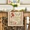 Elegant Floral Bird Print Table Runner Classic Nature Inspired Dining Table Decor 1
