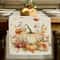 Autumn Harvest Table Runner Pumpkin Leaves Decorative Linen For Home Parties 1