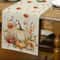 Autumn Harvest Table Runner Pumpkin Leaves Decorative Linen For Home Parties 2
