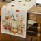 Autumn Harvest Table Runner Pumpkin Leaves Decorative Linen For Home Parties 2