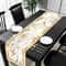 White Gray Gold Marble Table Runner For Elegant Dining And Coffee Table Decor 3