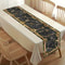 White Gray Gold Marble Table Runner For Elegant Dining And Coffee Table Decor 4