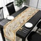 White Gray Gold Marble Table Runner For Elegant Dining And Coffee Table Decor 5