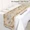 White Gray Gold Marble Table Runner For Elegant Dining And Coffee Table Decor 1