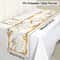 White Gray Gold Marble Table Runner For Elegant Dining And Coffee Table Decor 9