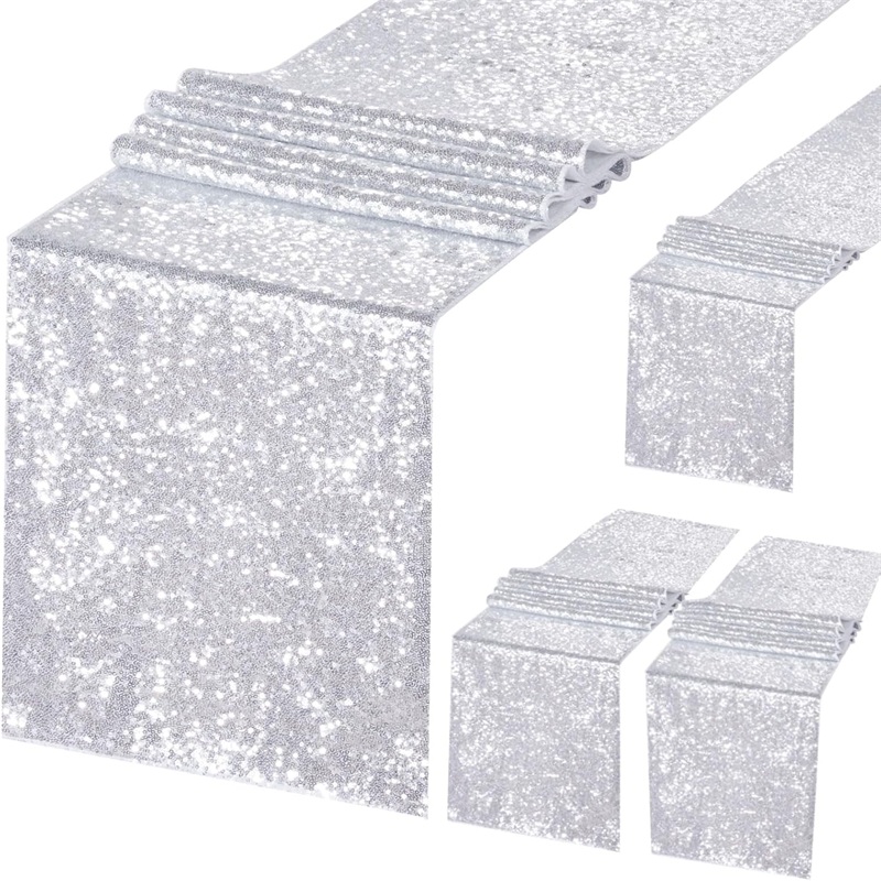 Pack Sequin Table Runner Set For Weddings Birthdays And Party Decor 8